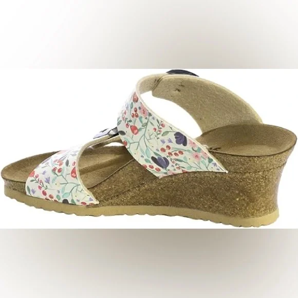 PAPILLIO BIRKENSTOCK DOROTHY MEADOW FLOWERS BEIGE 38 EU 7-7.5 US - Picture 3 of 7